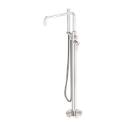 Zen SS316L Freestanding Bath Mixer & Outdoor Shower Hose | Brushed Nickel gallery detail image