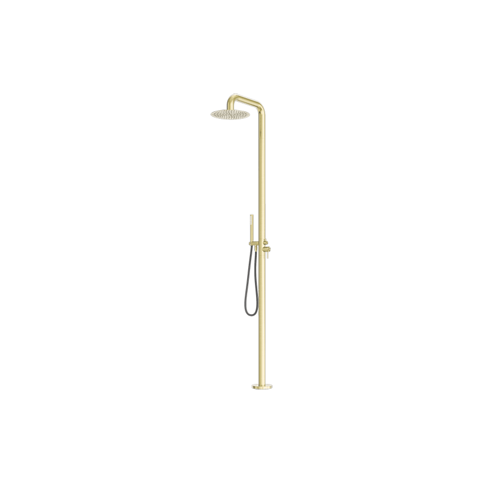 Zen SS316L Outdoor Freestanding Shower | Brushed Gold gallery detail image