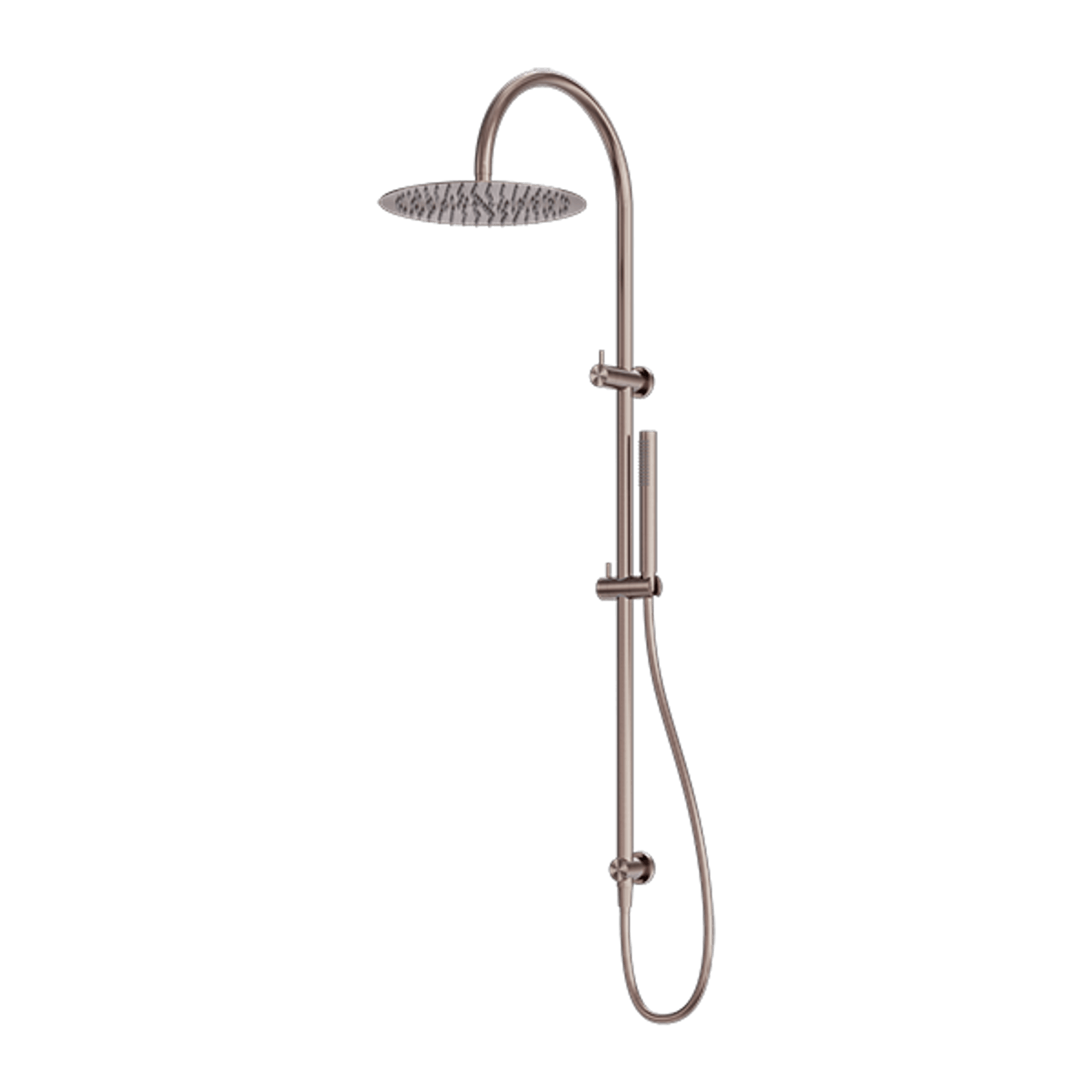 Zen SS316L Twin Shower | Brushed Bronze gallery detail image