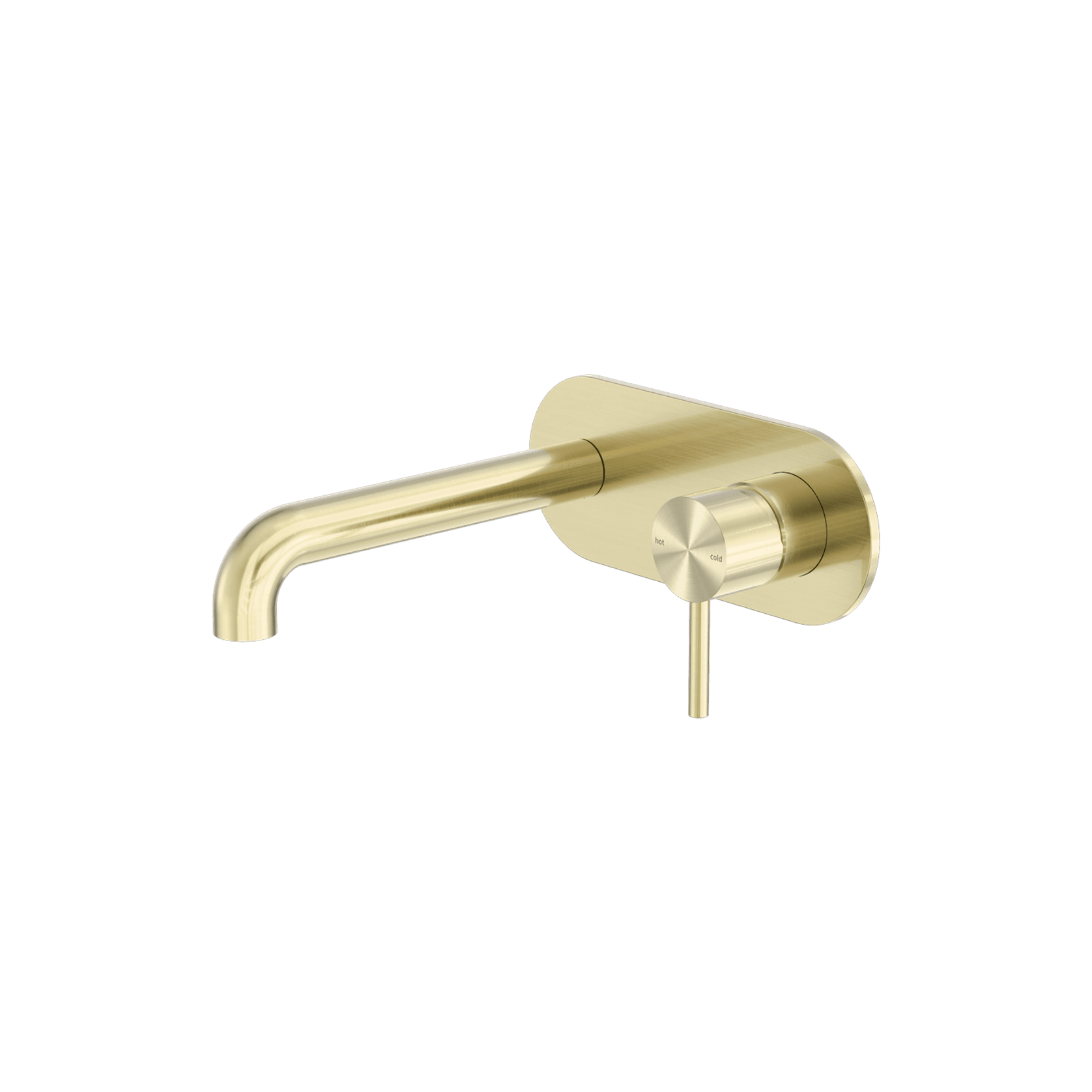 Zen SS316L Wall Basin/Bath Mixer 230mm Spout | Brushed Gold gallery detail image