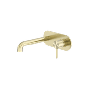 Zen SS316L Wall Basin/Bath Mixer 230mm Spout | Brushed Gold gallery detail image