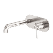 Zen SS316L Wall Basin/Bath Mixer 230mm Spout | Brushed Nickel gallery detail image