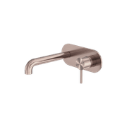 Zen SS316L Wall Basin/Bath Mixer 185mm Spout | Brushed Bronze gallery detail image