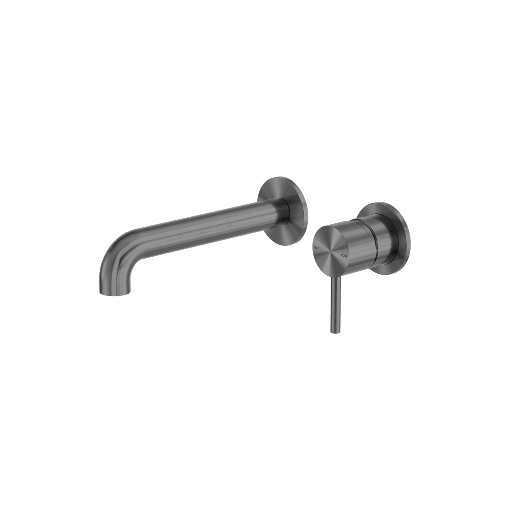 Zen SS316L Wall Basin/Bath Mixer Separate Back Plate 230mm Spout | Graphite gallery detail image