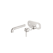 Zen SS316L Wall Basin/Bath Mixer 230mm Spout Trim Kits | Brushed Nickel gallery detail image