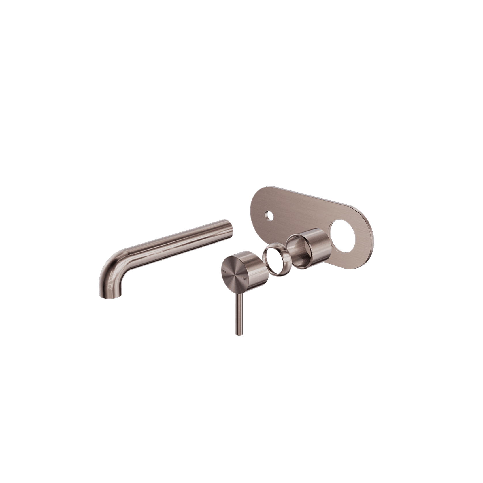 Zen SS316L Wall Basin/Bath Mixer 185mm Spout Trim Kits | Brushed Bronze gallery detail image