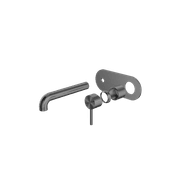 Zen SS316L Wall Basin/Bath Mixer 230mm Spout Trim Kits | Graphite gallery detail image