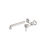 Zen SS316L Wall Basin/Bath Mixer Separate Back Plate 230mm Spout Trim Kits | Brushed Nickel gallery detail image
