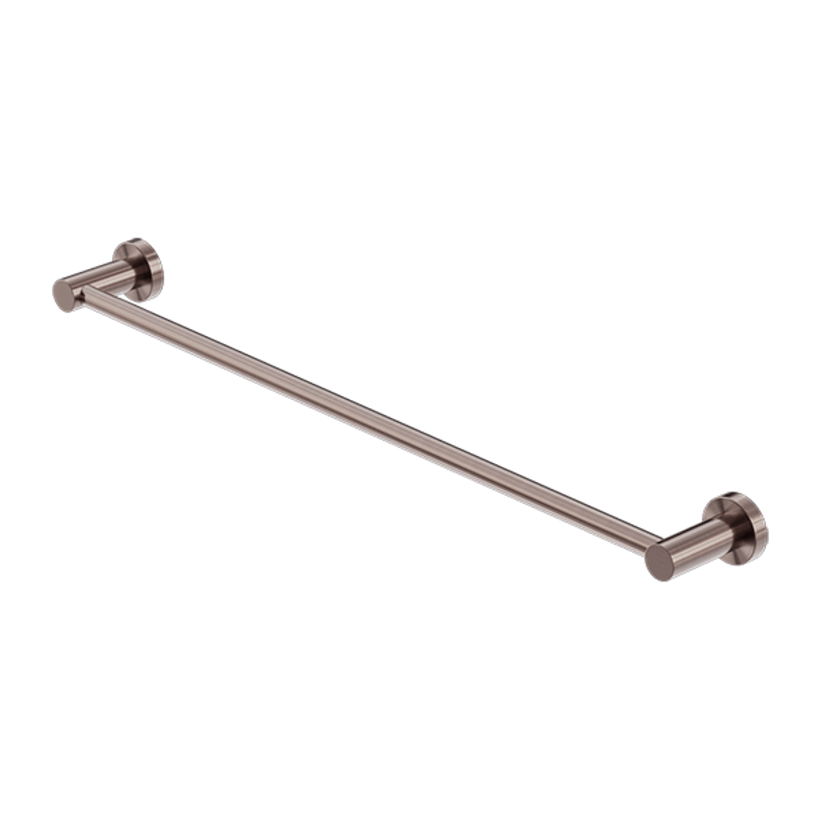 Mecca Single Towel Rail 600mm Brushed Bronze gallery detail image