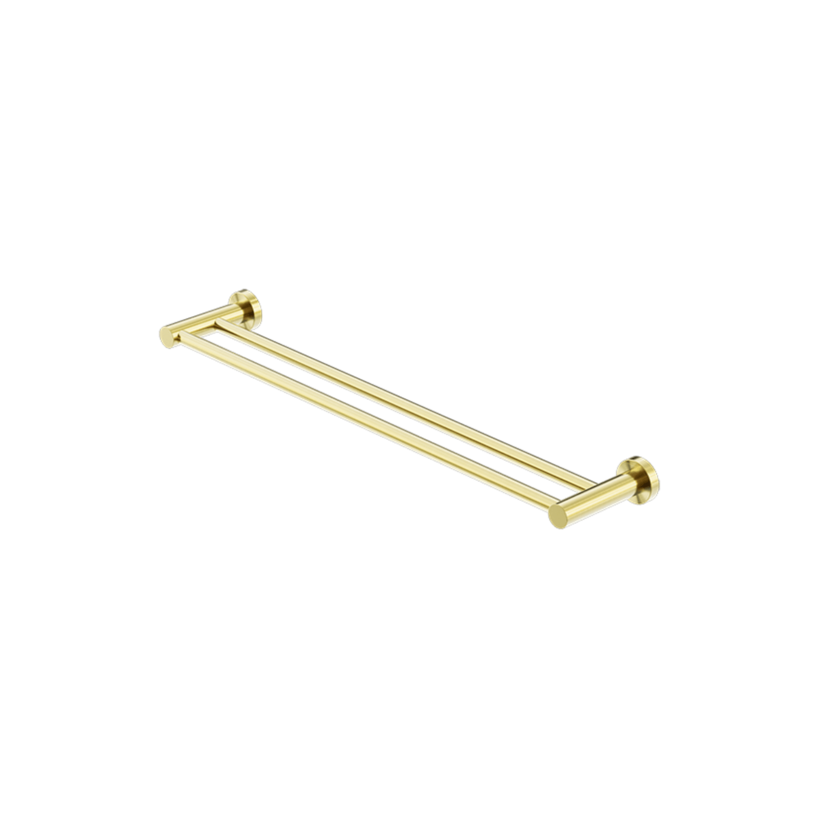 Mecca Double Towel Rail 600mm Brushed Gold gallery detail image