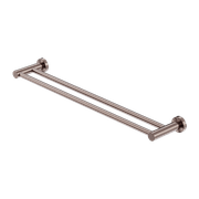 Mecca Double Towel Rail 600mm Brushed Bronze gallery detail image
