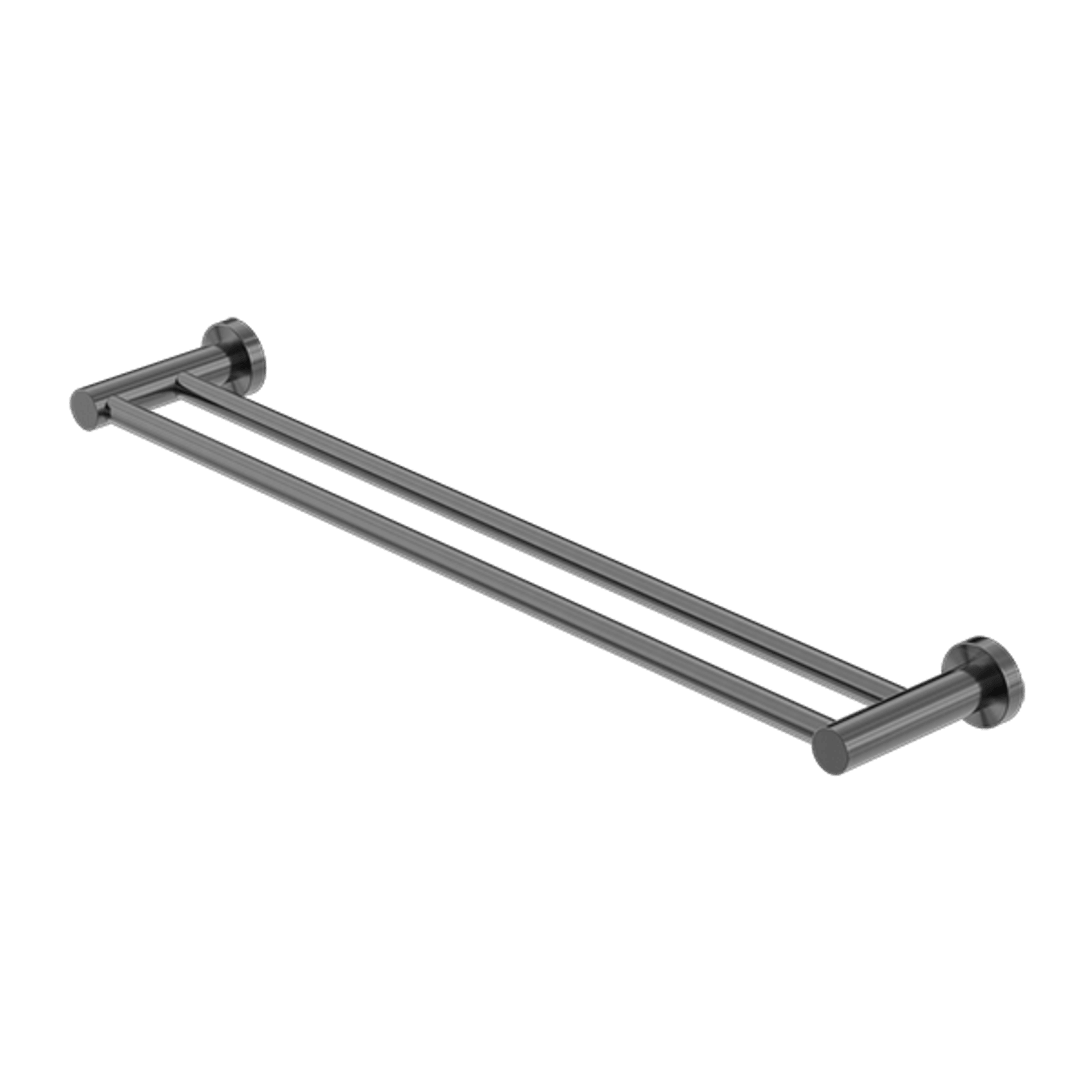 Mecca Double Towel Rail 600mm Gun Metal gallery detail image