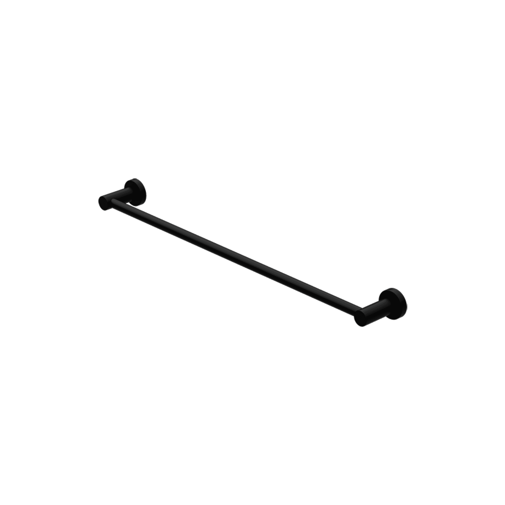Mecca Single Towel Rail 600mm Matte Black gallery detail image
