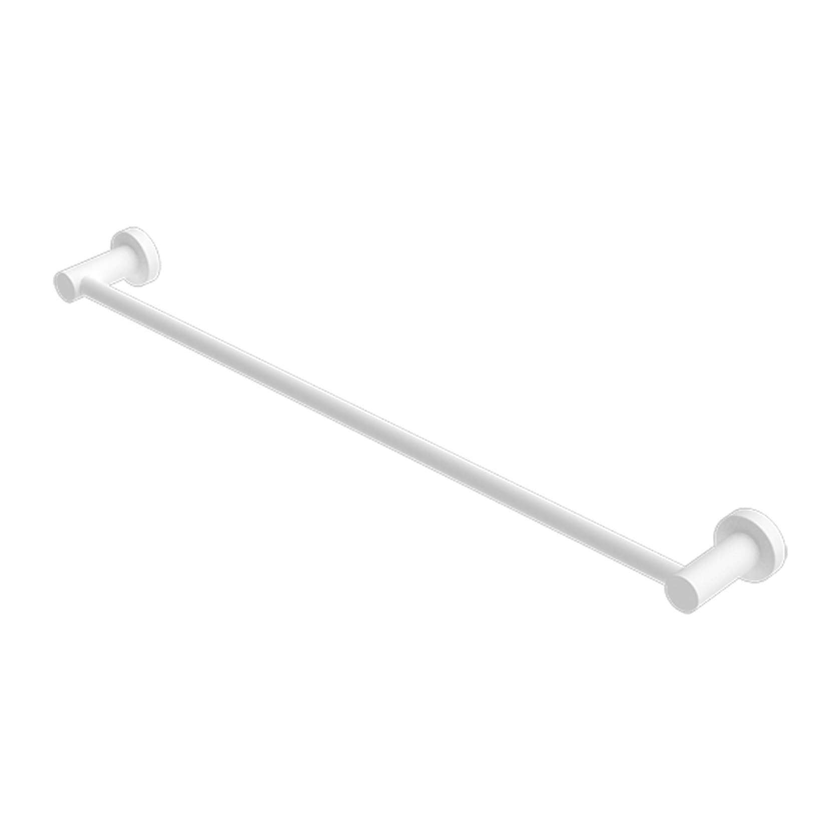 Mecca Single Towel Rail 600mm Matte White gallery detail image