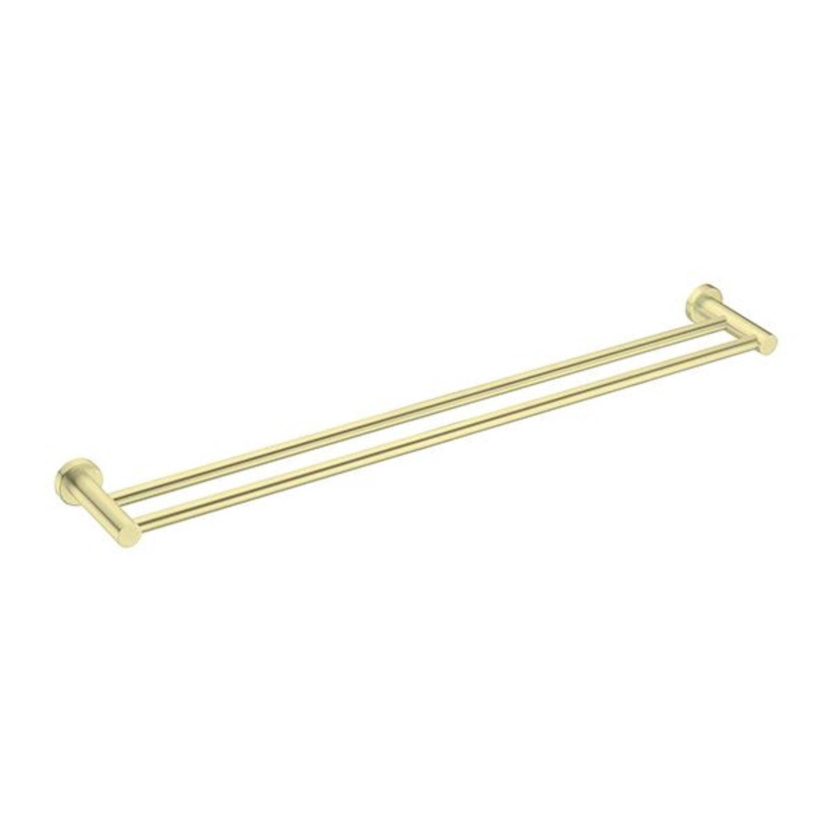 Mecca Double Towel Rail 800mm Brushed Gold gallery detail image