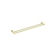 Mecca Double Towel Rail 800mm Brushed Gold gallery detail image
