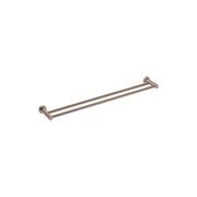 Mecca Double Towel Rail 800mm Brushed Bronze gallery detail image