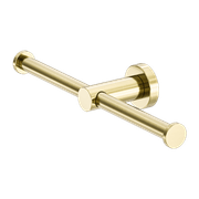 Mecca Double Toilet Roll Holder Brushed Gold gallery detail image