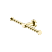 Mecca Double Toilet Roll Holder Brushed Gold gallery detail image