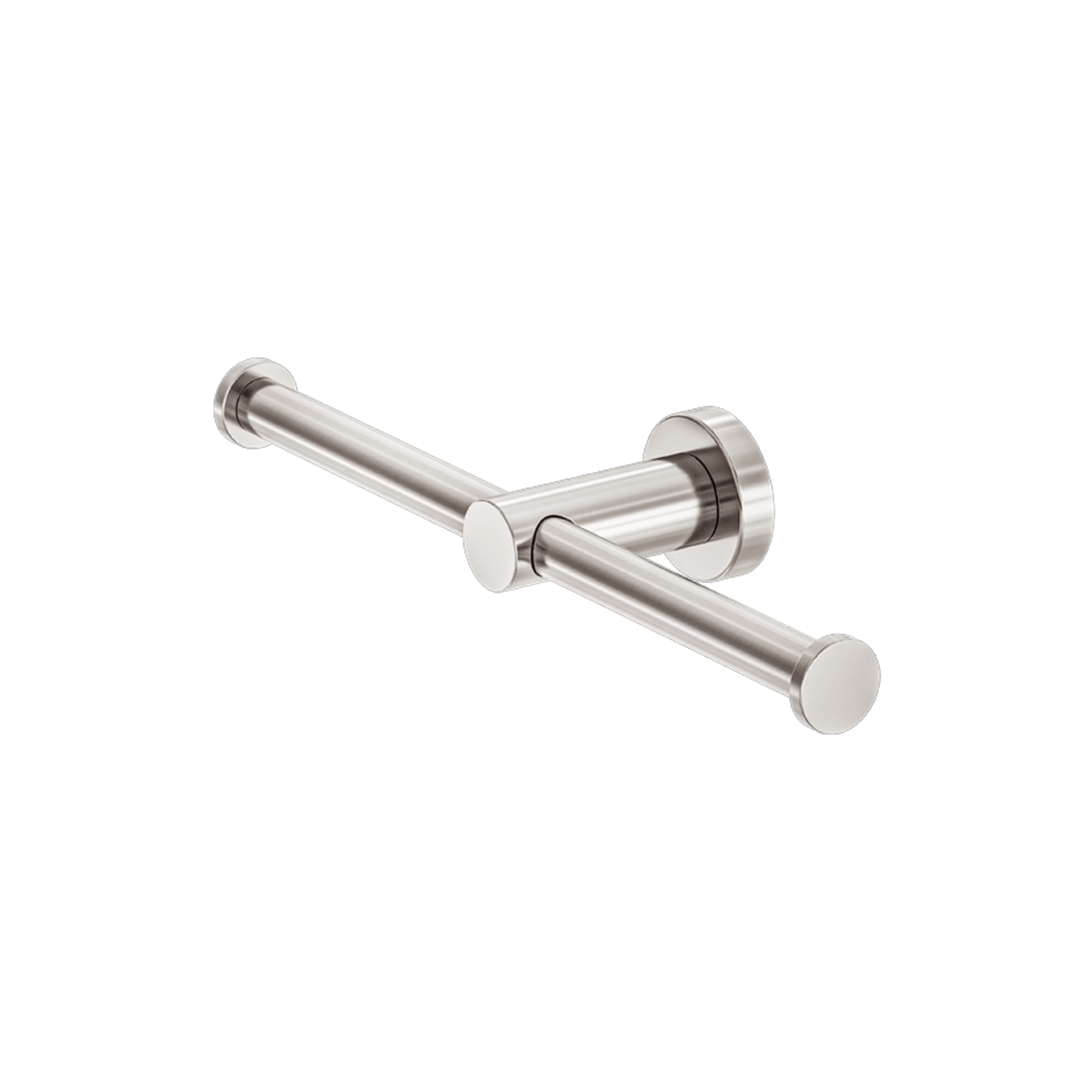 Mecca Double Toilet Roll Holder Brushed Nickel gallery detail image