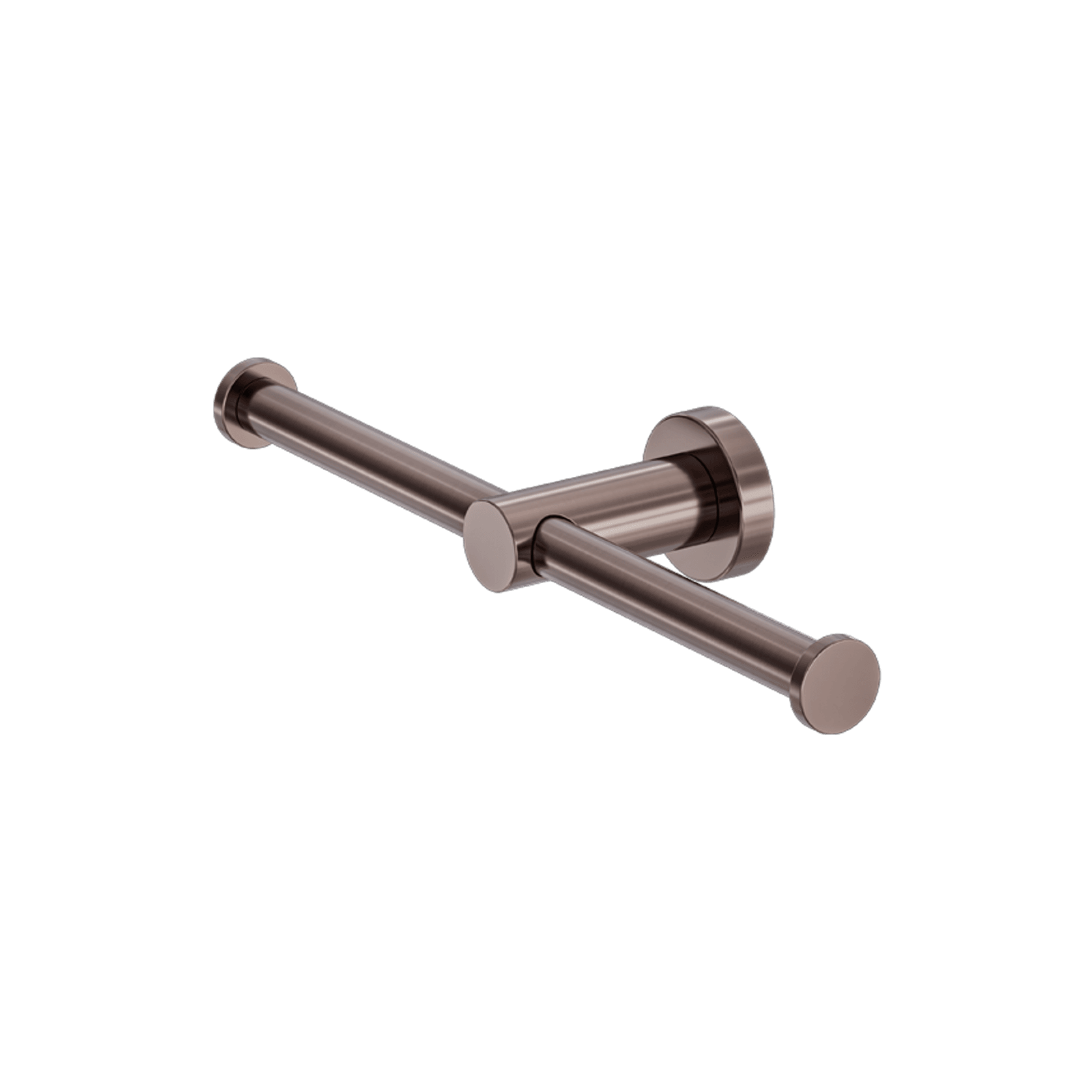 Mecca Double Toilet Roll Holder Brushed Bronze gallery detail image