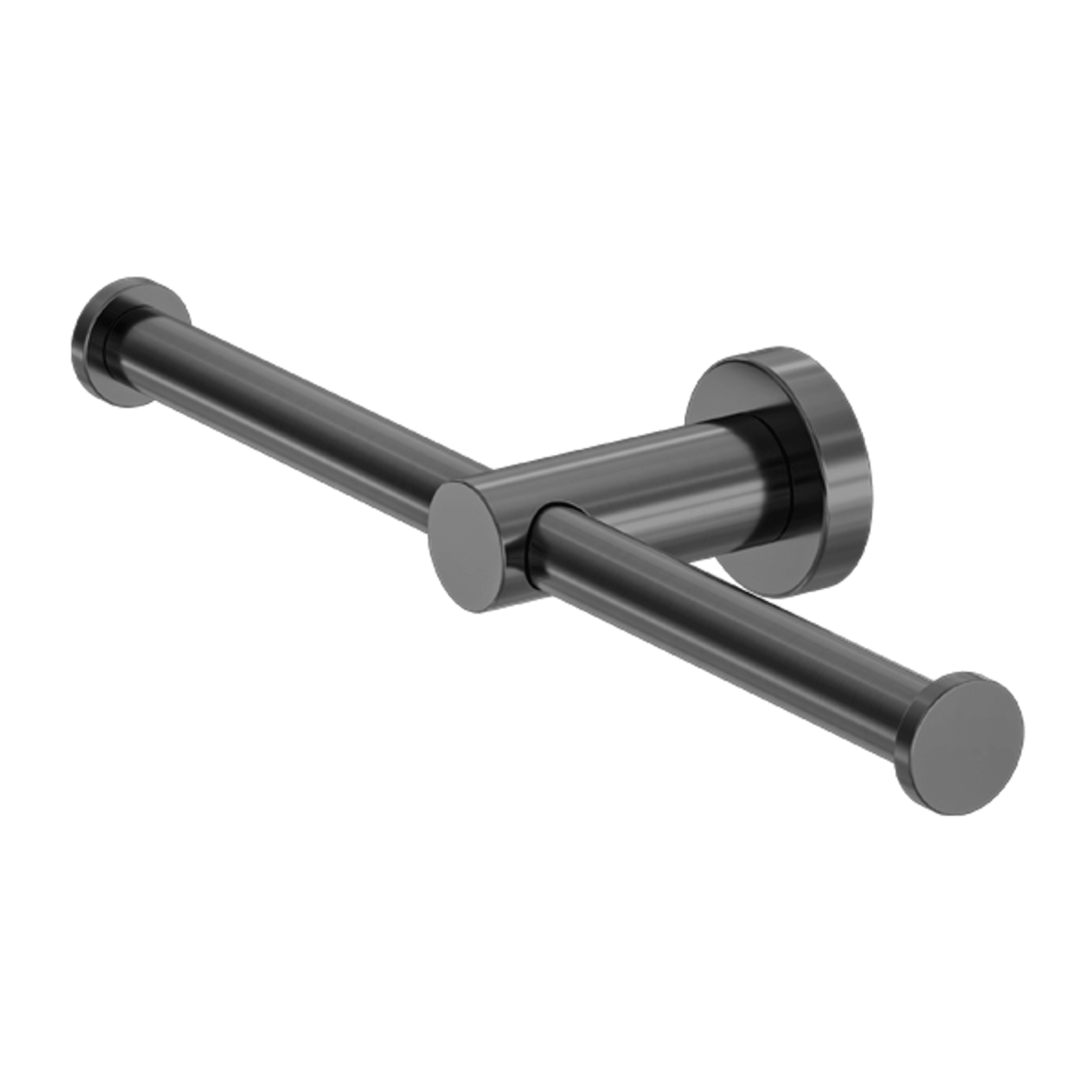 Mecca Double Toilet Roll Holder Gun Metal gallery detail image