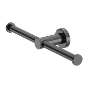 Mecca Double Toilet Roll Holder Gun Metal gallery detail image