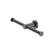 Mecca Double Toilet Roll Holder Gun Metal gallery detail image