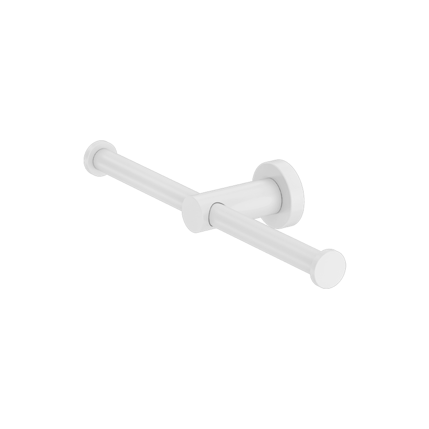 Mecca Double Toilet Roll Holder Matte White gallery detail image