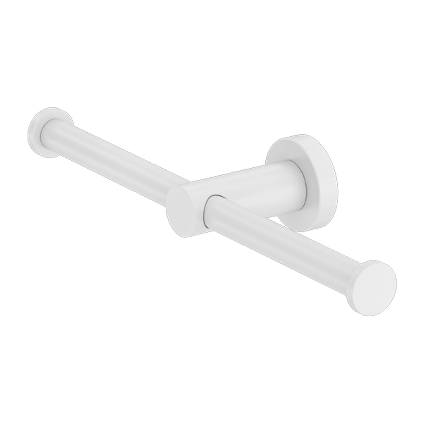 Mecca Double Toilet Roll Holder Matte White gallery detail image