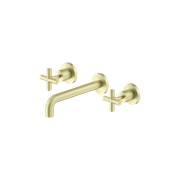 X Plus Wall Basin Set 215mm Brushed Gold gallery detail image