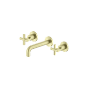 X Plus Wall Basin Set 180mm Brushed Gold gallery detail image