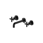 X Plus Wall Basin Set 180mm Matte Black gallery detail image