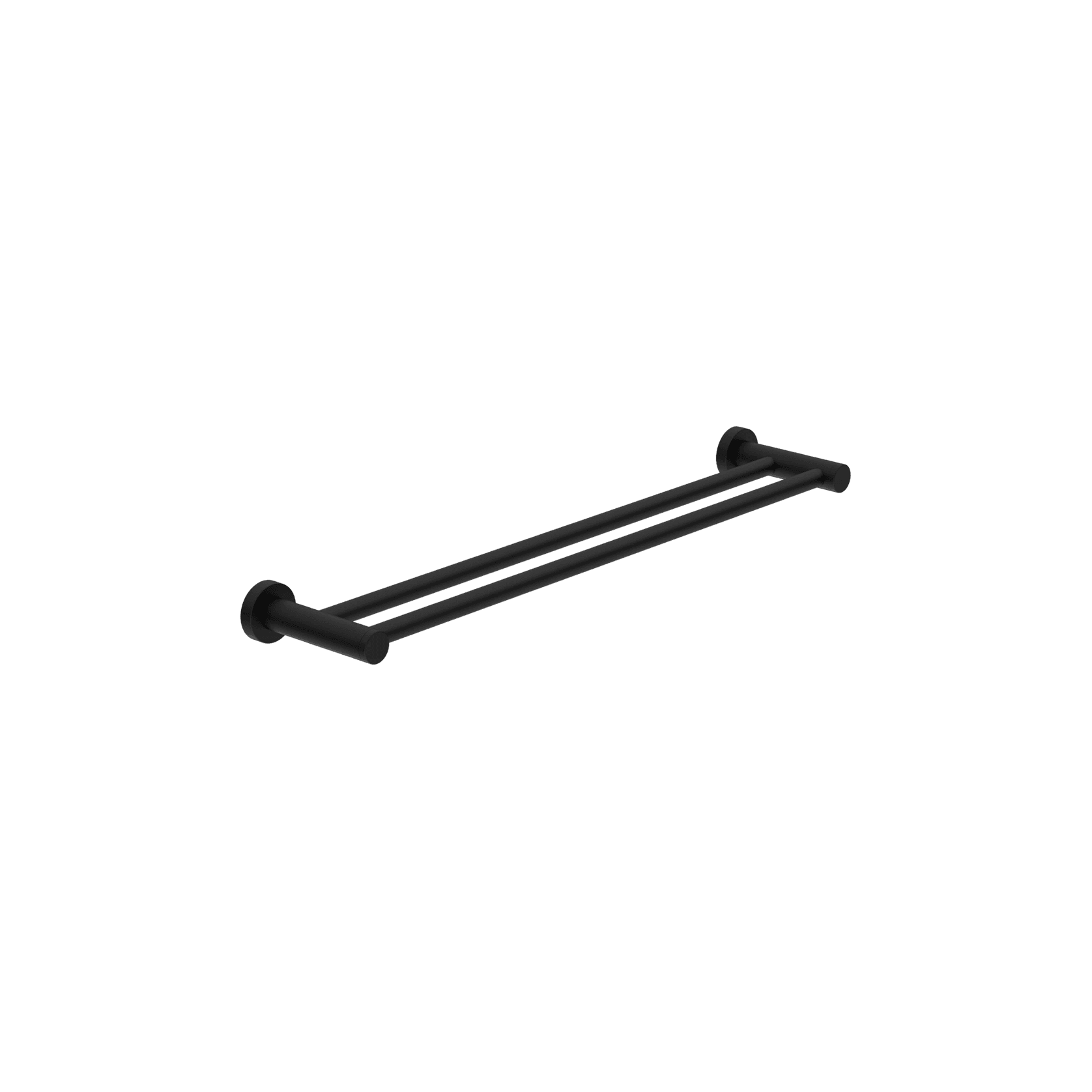 Dolce II Double Towel Rail 800mm Matte Black gallery detail image