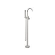Mecca Round Freestanding Mixer With Hand Shower Brushed Nickel gallery detail image