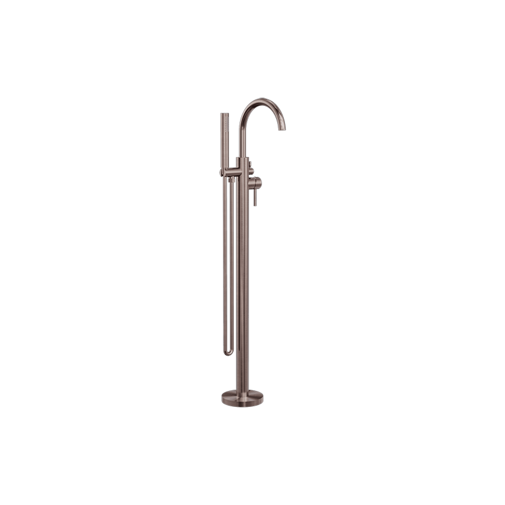 Mecca Round Freestanding Mixer With Hand Shower Brushed Bronze gallery detail image