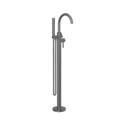 Mecca Round Freestanding Mixer With Hand Shower Gun Metal gallery detail image