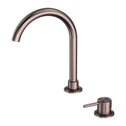 Mecca Hob Basin Mixer Round Swivel Spout Brushed Bronze gallery detail image