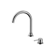 Mecca Hob Basin Mixer Round Swivel Spout Chrome gallery detail image