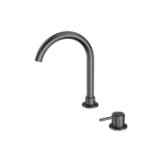 Mecca Hob Basin Mixer Round Swivel Spout Gun Metal gallery detail image