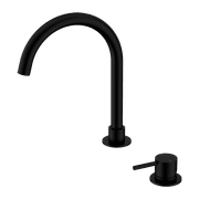 Mecca Hob Basin Mixer Round Swivel Spout Matte Black gallery detail image