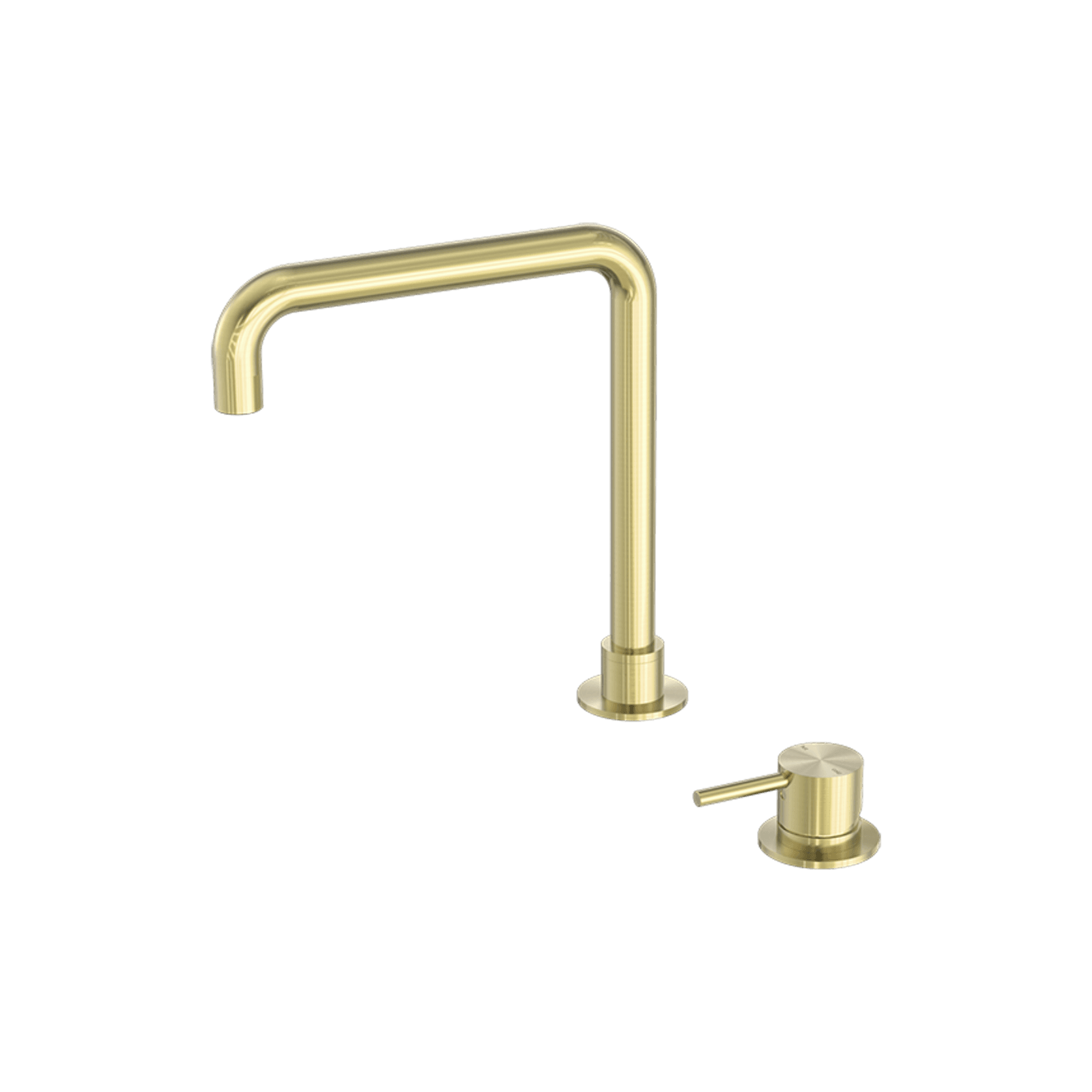 Mecca Hob Basin Mixer Square Swivel Spout Brushed Gold gallery detail image