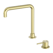 Mecca Hob Basin Mixer Square Swivel Spout Brushed Gold gallery detail image