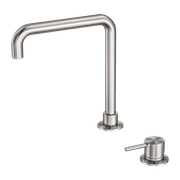 Mecca Hob Basin Mixer Square Swivel Spout Brushed Nickel gallery detail image