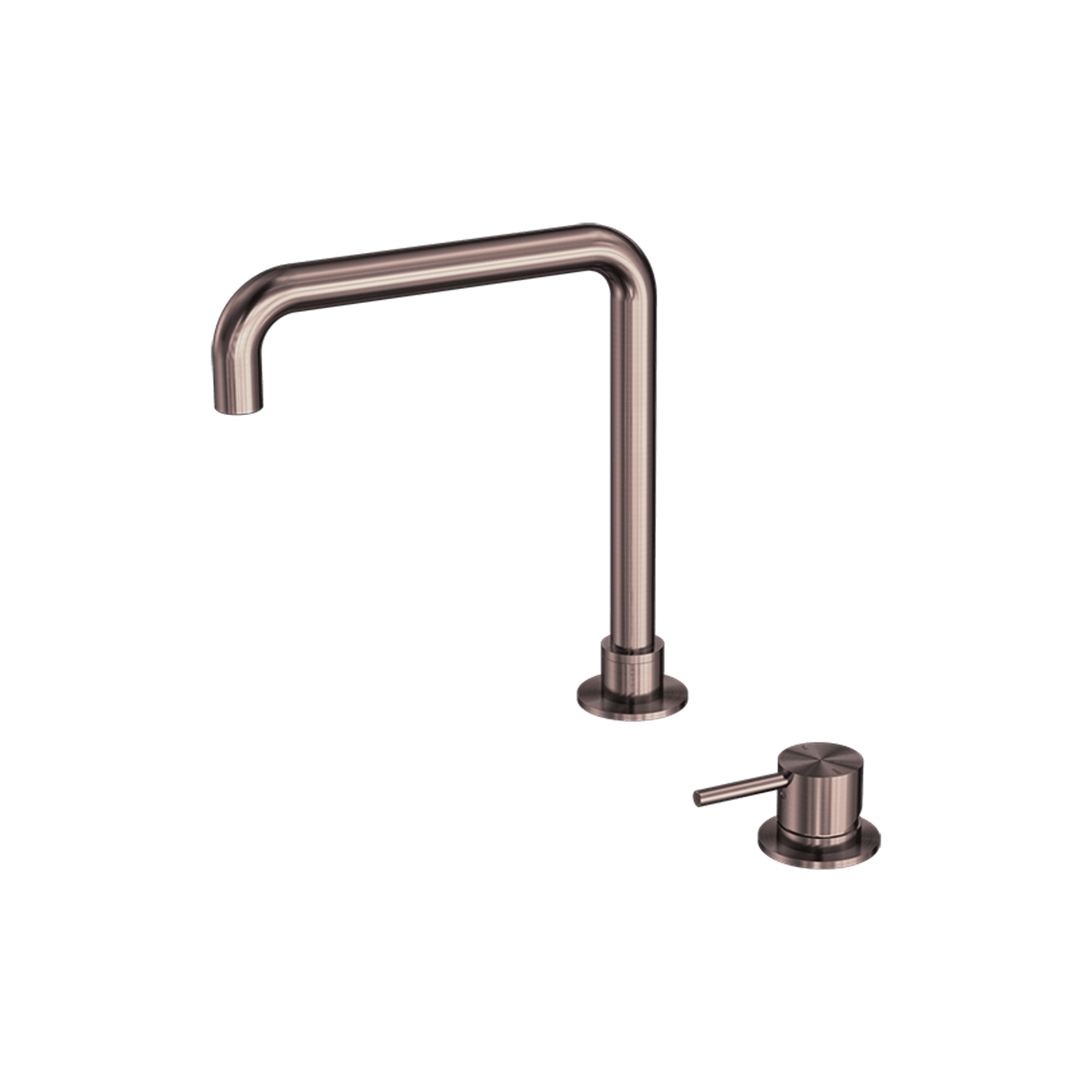 Mecca Hob Basin Mixer Square Swivel Spout Brushed Bronze gallery detail image