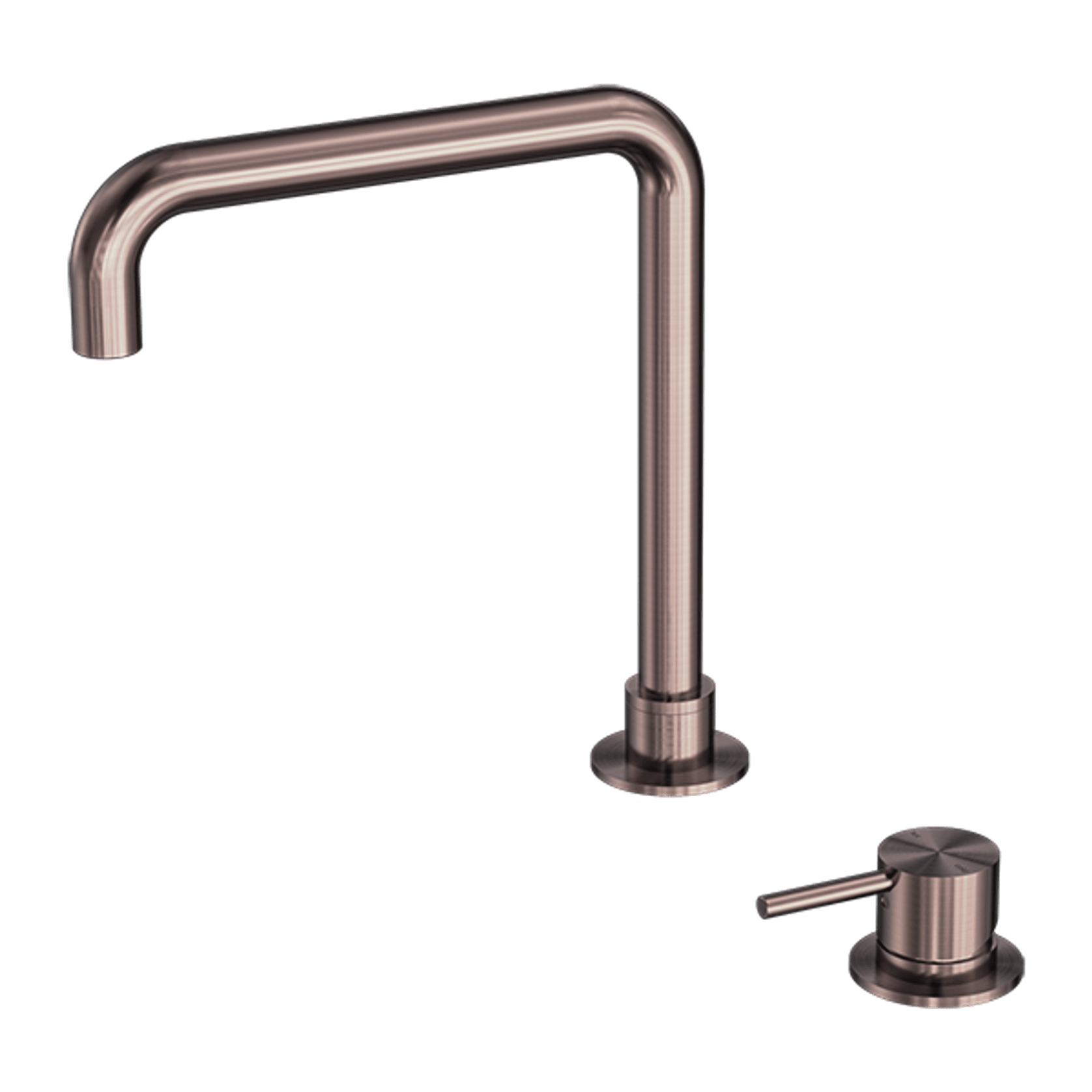 Mecca Hob Basin Mixer Square Swivel Spout Brushed Bronze gallery detail image