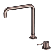 Mecca Hob Basin Mixer Square Swivel Spout Brushed Bronze gallery detail image