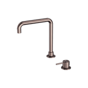 Mecca Hob Basin Mixer Square Swivel Spout Brushed Bronze gallery detail image
