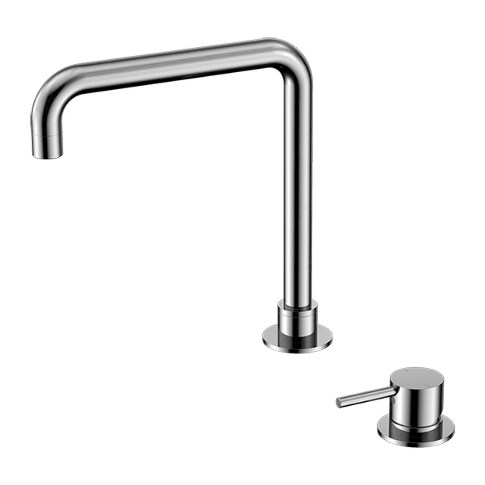 Mecca Hob Basin Mixer Square Swivel Spout Chrome gallery detail image
