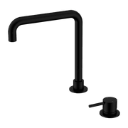 Mecca Hob Basin Mixer Square Swivel Spout Matte Black gallery detail image
